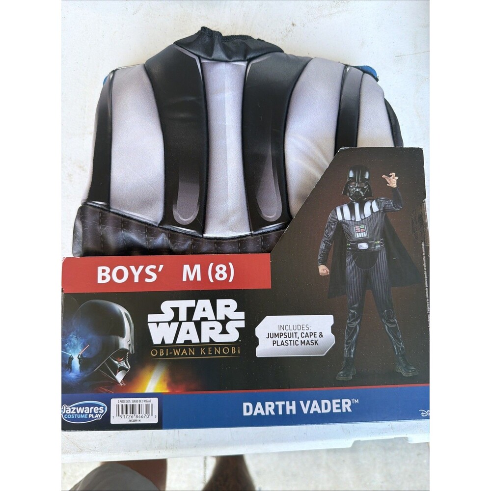 Star Wars Obi-Wan Kenobi Darth Vader Costume Boys M 8 Jazwares 3 Piece Disney